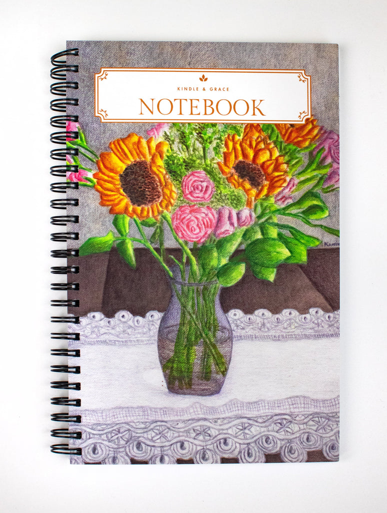 Kannika Art Journals & Notebooks Flowers in a vase Notebook