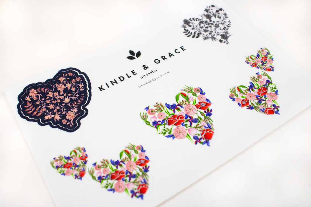 Kannika Art Sticker Sheet Heart | Sticker Sheet