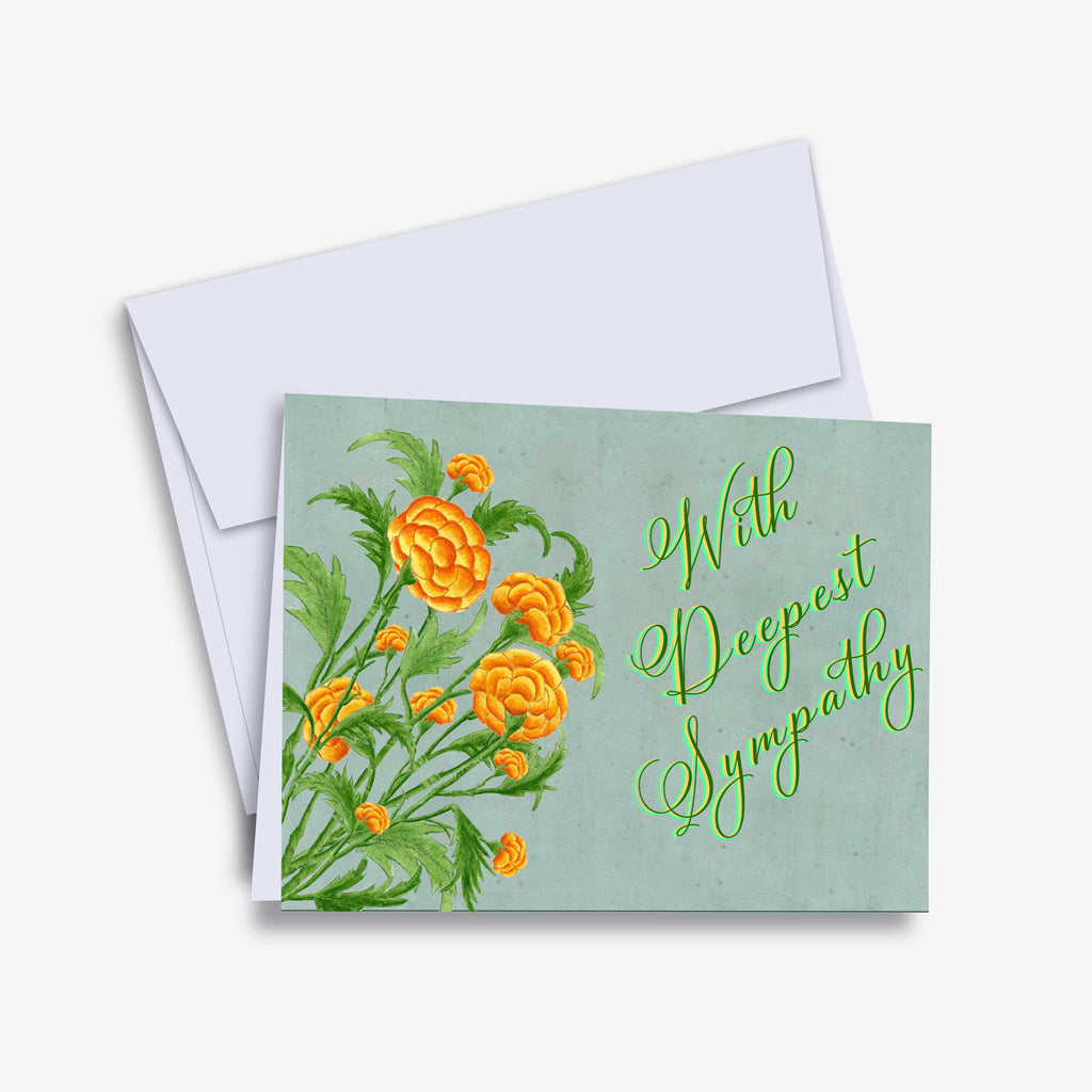 Kannika Art Greeting Card With Deepest Sympathy Card | Greeting Card